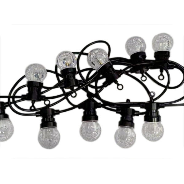 GUIRNALDA 5MTS 2*02mm EV50-QP-3, 10 LAMPARAS 3000K/6500K/VERDE/RGB ECOVILLE