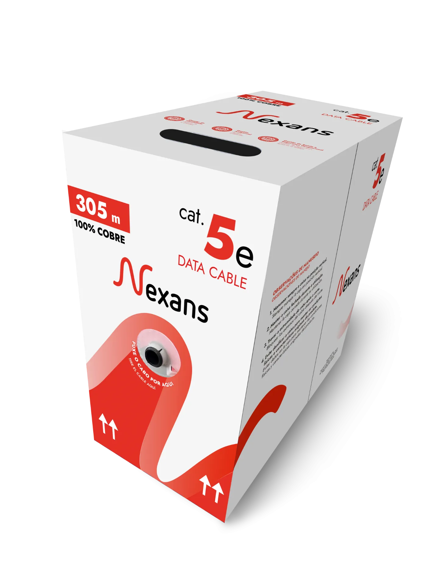 Cable UTP Cat5e (100% Cobre) para Exterior (4 Pares) - Nexans